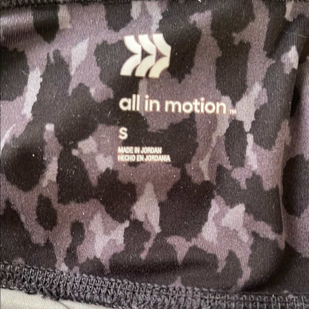 All In Motion Black Patterned Leggings with Mesh Detail - size S - Picture 2 of 3